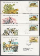 1976 WWF: Állat Sor Mi 332-335 4 Db FDC - Otros & Sin Clasificación