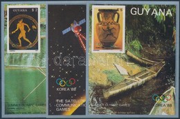 ** 1987 Nyári Olimpia, Szöul Sor Vágott Blokkformában Mi 2061-2063 - Altri & Non Classificati