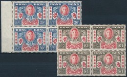 ** * 1941 Mi 169-170 Négyestömbökben / Blocks Of 4 (1 Bélyeg Falcos / Hinged) - Autres & Non Classés