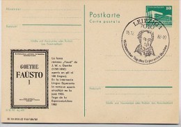 DDR P 84-12-82 C10 Postkarte Zudruck ESPERANTO GOETHE "FAUST I" Leipzig Sost. 1982 - Private Postcards - Used