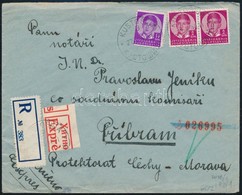 1940 Expressz Ajánlott Levél Pribramba/ Registered Express Cover To Prigram - Other & Unclassified