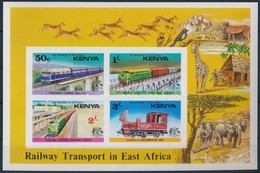 ** 1976 Vasúti Közlekedés Kelet-Afrikában Vágott Blokk Mi 3 - Andere & Zonder Classificatie