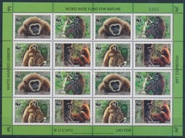 ** 2008 WWF: Gibbon Teljes ív Mi 2062-2065 A - Andere & Zonder Classificatie