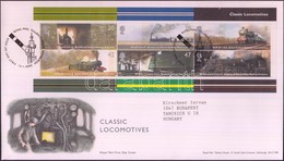 2004 Történelmi Vonatok Blokk Mi 18 FDC-n - Other & Unclassified