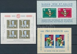 ** 1959-1962 3 Db Klf Blokk Mi 16, 17, 18 (Mi EUR 57,50) - Sonstige & Ohne Zuordnung