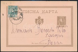 1889 Díjkiegészített Díjjegyes Levelezőlap Sarajevoba / PS-card With Additional Franking To Sarajevo - Sonstige & Ohne Zuordnung