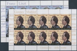 ** 2011 Liszt Ferenc és Gustav Mahler Kisívpár Mi 1726-1727 - Sonstige & Ohne Zuordnung
