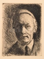 Rudnay Gyula (1878-1957): Önarckép, Rézkarc, Papír, Jelzett, 12×9,5 Cm - Sonstige & Ohne Zuordnung