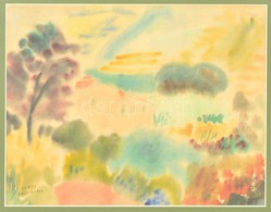 Szász Pál (1912-1969): Cassis, 1950, Akvarell, Papír, Jelzett, Paszpartuban, üvegezett Fa Keretben, 23×28 Cm - Sonstige & Ohne Zuordnung