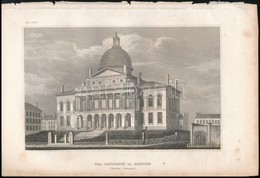 Cca 1840 Boston, Városháza, Acélmetszet, Papír, 23×15 Cm - Prenten & Gravure