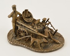 Jelzett Angol Kisplasztika (The Tudor Mint: Rag And Bone Man), Bronz, 13×7×8 Cm - Otros & Sin Clasificación