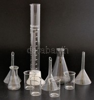 10 Db Laboratóriumi üvegtárgy - Glass & Crystal