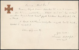 1927 Zirc, Werner Adolf (1867-1939) Zirci Apát Kézzel írt Levele Dombornyomott Kártyán - Non Classés