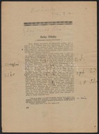 1927 Lyka Károly: Zichy Mihály. Születésének Századik évfordulójára. (Protestáns Szemle. XXXVI. évf. 9. Sz. 1927. Nov. C - Zonder Classificatie