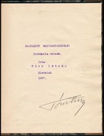 1937 Kistelek, Igazságot Magyarországnak! - Irredenta Versek, írta: Tóth István - Zonder Classificatie