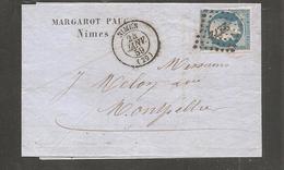 Lettre De NIMES   1859 / 20C  Empire - 1853-1860 Napoleon III