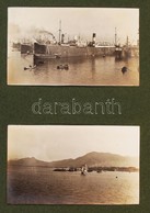Cca 1900-1910 Fotóalbum óceánjáró Hajókról, Kikötőről, Tengerparti Városról, 24 Db Fotó, 8x14 Cm - Sonstige & Ohne Zuordnung