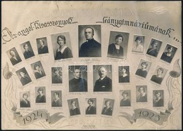 1925 Az Angolkisasszonyok Leánygimnáziumának Tablófotója, Fotó Szakadással, 16×22 Cm - Sonstige & Ohne Zuordnung