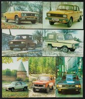 1988 Autós Kártyanaptárak (Lada, Volga, Moszkvics, Stb.), 9 Db - Werbung