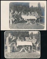 1917 Tiszti Asztaltársaság Ebéd Közben, 3 Db Fotólap, Rajtuk Várady Albert (1870-?) Huszártiszt, Később Ezredes, A M. Ki - Other & Unclassified