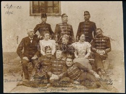 1896 Štefanec (Drávaszentistván), A M. Kir. Varasdi 10. Honvéd Huszárezred Tisztjeinek Csoportképe Néhány Civil Személly - Other & Unclassified