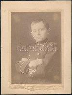 Ifjú 'kadét', Kartonra Ragasztott Fotó Seenger Ida Műterméből, 21,5×16,5 Cm - Altri & Non Classificati