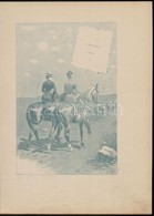 1890 Louis Vallet (1856-1940 Lovas Katonákat ábrázoló 4 Db Színes Fametszet. / Wood Engravings Of Horses And  Soldiers.  - Sonstige & Ohne Zuordnung