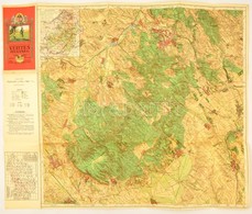 1928 Kirándulók Térképe 15.: Vértes Hegység, 1:50000, Magyar Királyi Állami Térképészeti Intézet, 64,5×76,5 Cm Nagyon Sz - Andere & Zonder Classificatie