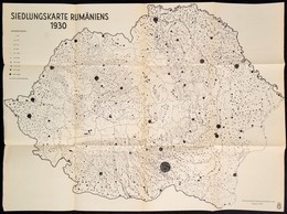 1940 Románia Települési Térképe 1930. Bp., Magyar Királyi Honvéd Térképészeti Intézet, Német Nyelven, Apró Hiánnyal, 65  - Altri & Non Classificati