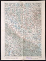 1930 Bjelovar Környékének Katonai Térképe, Kiadja: M. Kir. állami Térképészet, 62×47 Cm - Andere & Zonder Classificatie