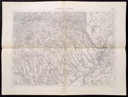 1929 Bátaszék és Pécsvárad Környékének Katonai Térképe, Kiadja: M. Kir. Állami Térképészet, 47×63 Cm - Andere & Zonder Classificatie