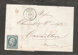 Lettre De  CREST   DROME 1860 / 20C  Empire - 1853-1860 Napoléon III.