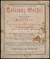 1820 Kaiserlich-Österreichischer Toleranz - Bothe Oder Neueingerichteter Allgemeiner Kalender Für Alle Religionsgesellsc - Non Classificati