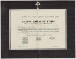 1876-1960 Halálpzási értesítők, Közötte Több Lévai Is, Selmecbánya Nyugalmazott Erdőtanácsosa,Mezőssy Béla Fölművelésügy - Zonder Classificatie