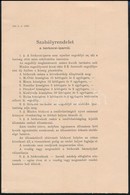 1902 Budapest, Szabályrendelet A Bérkocsi Iparról 8p. - Non Classificati