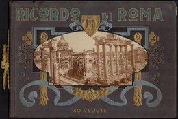 Cca 1927 Ricordo Di Roma, Képes Leporello, 40 Képpel, Háromnyelvű Leírással - Ohne Zuordnung