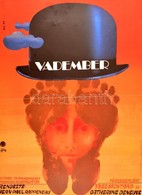 1977 Vadember. Yves Montand, Catherine Deneuve Mokép Moziplakát 40x60 Cm Hajtva - Sonstige & Ohne Zuordnung