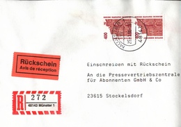 ! 3 Einschreiben Dabei 2x Mit Rückschein, R-Zettel, 1994-97, Aus Münster, 48143 - R- Und V-Zettel