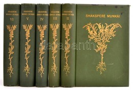 Shakespere Minden Munkái II-VI. Kötet. Bp.,1903, Franklin-Társulat. Kiadói Aranyozott Egészvászon-kötés, Egy Kötet Borít - Ohne Zuordnung