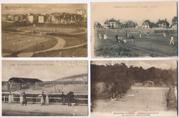 ** * 10 Db RÉGI Sport Motívumlap: Teniszpályák / 10 Pre-1945 Sport Motive Postcards: Tennis Courts - Ohne Zuordnung