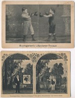 ** * 4 Db RÉGI Cirkuszi Képeslap Törpékkel / 4 Pre-1945 Circus Motive Postcards: Baumgartens Liliputanertruppe - Ohne Zuordnung