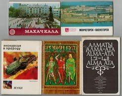 ** 9 Db MODERN Szovjet Képeslapfüzet összesen 167 Lappal: Alma Ata, Ermitázs, Fekete-tenger, Rovarok, Robin Hood, Odessz - Non Classificati