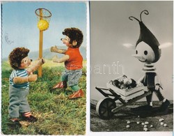 ** * 35 Db MODERN Báb Rajzfilm Motívumlap: Mazsola és Tádé / 35 Modern Puppet Cartoon Motive Postcards - Non Classés