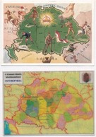 ** 2 Db MODERN Irredenta Lap, Egyik Térképes Dimenziós Lap / 2 Modern Hungarian Irredenta Postcards, One Dimensional (3D - Ohne Zuordnung