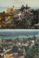 ** 2 Db MODERN Colorvox Hanglemez Képeslap: Budapest, Tihany / 2 Modern Colorvox Record Postcards - Ohne Zuordnung