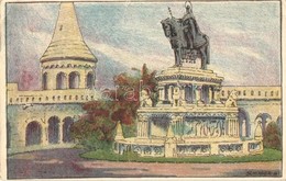 T3 Budapest I. Halászbástya. O.M. Kir. Iparművészeti Iskola / Ungarische Werkstätte Art Postcard S: Schober B.  (EB) - Unclassified