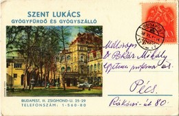 T2 1938 Budapest II. Szent Lukács Gyógyfürdő és Gyógyszálló, Automobil. Zsigmond Utca 25-29. Klösz (EK) - Ohne Zuordnung