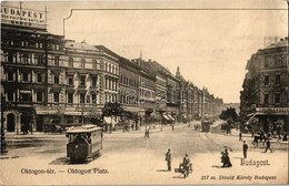 T2/T3 1903 Budapest VI. Oktogon, Villamos, Prindl Nándor üzlete, Café Abbazia Kávéház. Divald Károly 217. Sz. (EK) - Unclassified