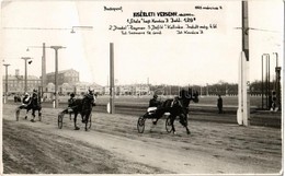 ** T2/T3 1943 Budapest VII. Lóversenypálya, Kísérleti Verseny, ügető. Schäffer Udv. Fényképész Felvétele. Photo (gyűrődé - Unclassified