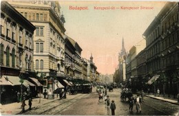 * T3 Budapest VII. Kerepesi út (Rákóczi út), Hotel Metropole Szálloda, Villamos, üzletek, Hirdetőoszlop. Taussig A. 6676 - Unclassified